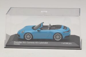 Porsche 911 992 Carrera 4S Cabriolet Bleu Minichamps 1:43 410069332 Métal — image 4 sur 5