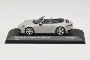 Porsche 911 992 Carrera 4S Cabriolet Gris Minichamps 1:43 410069331 Métal