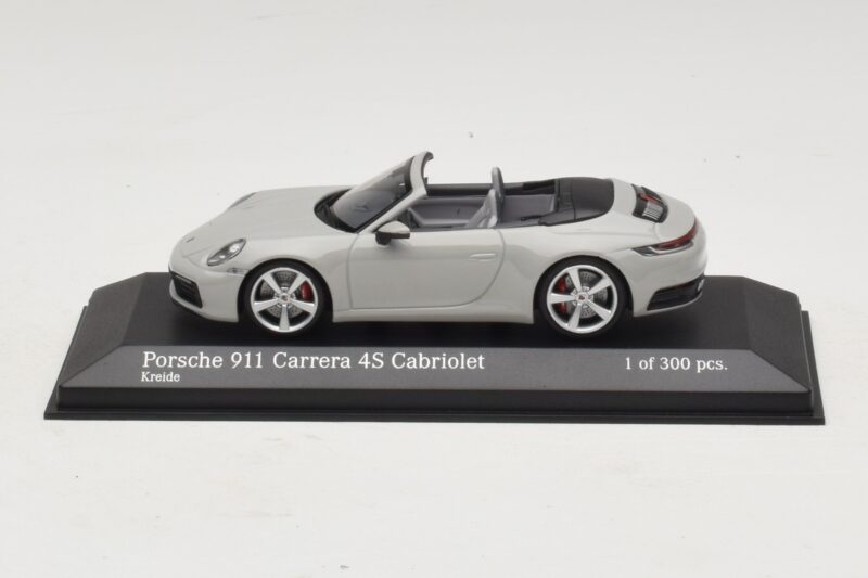 Porsche 911 992 Carrera 4S Cabriolet Gris Minichamps 1:43 410069331 Métal