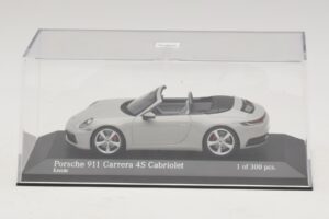 Porsche 911 992 Carrera 4S Cabriolet Gris Minichamps 1:43 410069331 Métal — image 4 sur 5