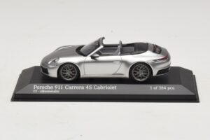 Porsche 911 992 Carrera 4S Cabriolet Argent Minichamps 1:43 410069330 Métal