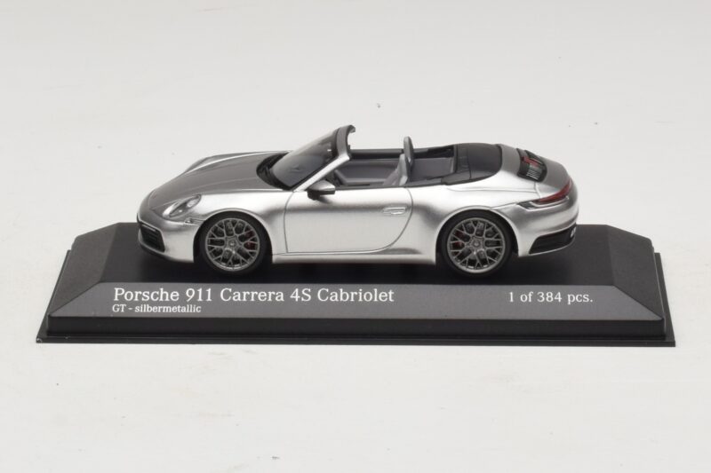 Porsche 911 992 Carrera 4S Cabriolet Argent Minichamps 1:43 410069330 Métal