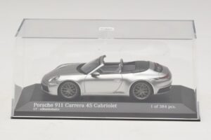 Porsche 911 992 Carrera 4S Cabriolet Argent Minichamps 1:43 410069330 Métal — image 4 sur 5