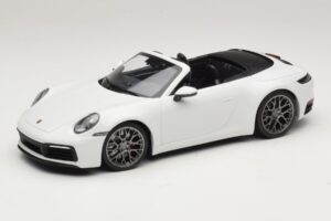 Porsche 911 992 Carrera 4S Cabriolet Blanc Minichamps 1:18 155067330 Métal