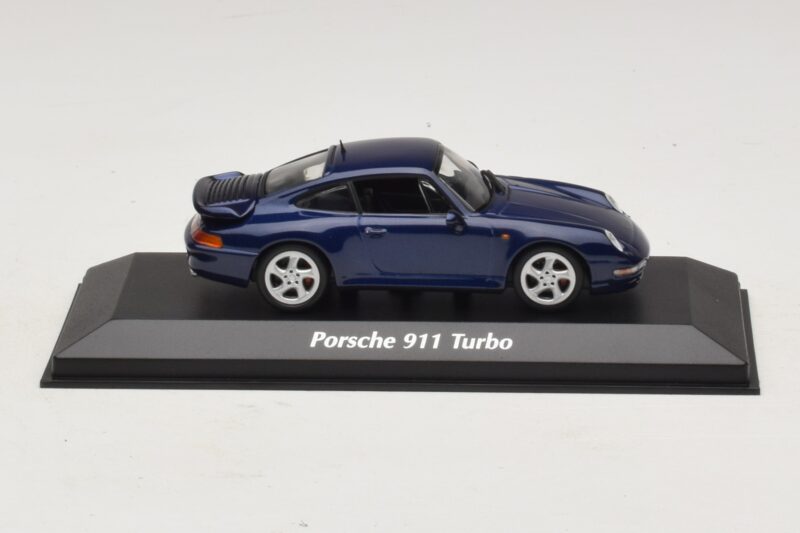 Porsche 911 993 Turbo Blue Metallic Maxichamps 1:43 940069201 Métal