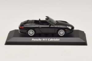 Porsche 911 996 Cabriolet Noir Métallisé Maxichamps 1:43 940061030 Métal