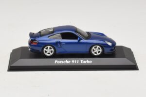 Porsche 911 996 Turbo Blue Metallic Maxichamps 1:43 940069301 Métal