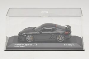 Porsche Cayman GT4 981 Black Metallic Minichamps 1:43 410066121 Diecast — image 4 sur 5