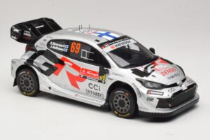 Toyota GR Yaris Rally1 #69 K. Rovanpera / J. Halttunen Rally Portugal 2025 IXO 1:18 18RMC250B Métal — image 4 sur 6