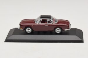 Volkswagen Karmann Ghia Rouge Avec Toit Noir Minichamps 1:43 GHIA002 Métal
